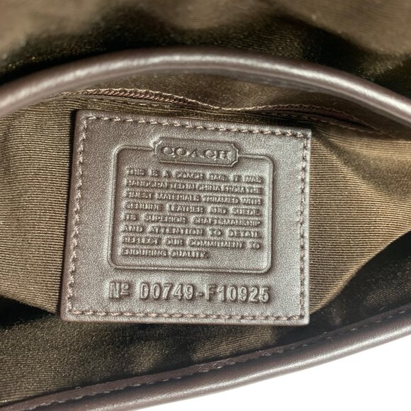 Y2K COACH F10925 Soho Brown Signature Canvas Suede Leather Shoulder Bag +Tag EUC - Picture 11 of 16